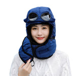 Thermal Winter Trapper Hat with Glasses 3 in1