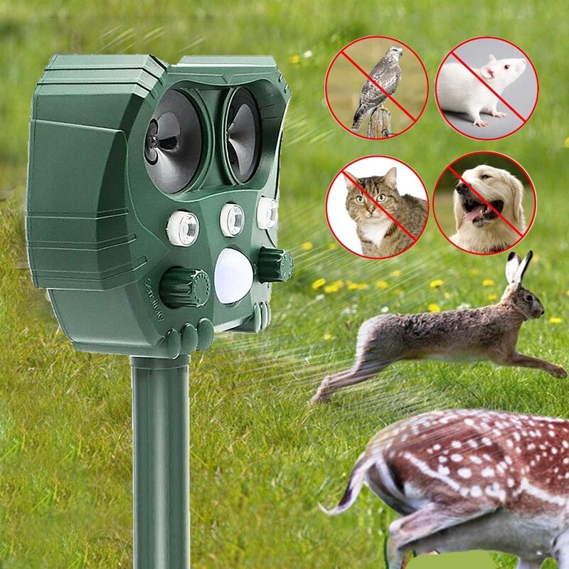 Ultrasonic Animal Deterrent with Motion Sensor